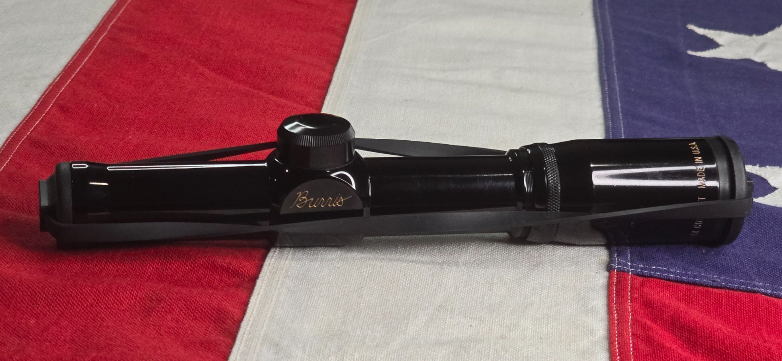 Vintage Burris 4x Compact Rifle Scope Duplex Reticle Gloss Black Fixed Power