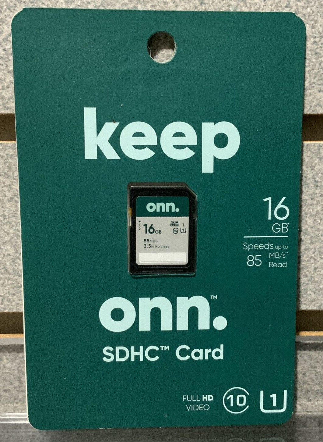 💥SDHC Card 16 GB ONN. Speeds Up To 85 MB/s Read Full HD Video Brand New In Box