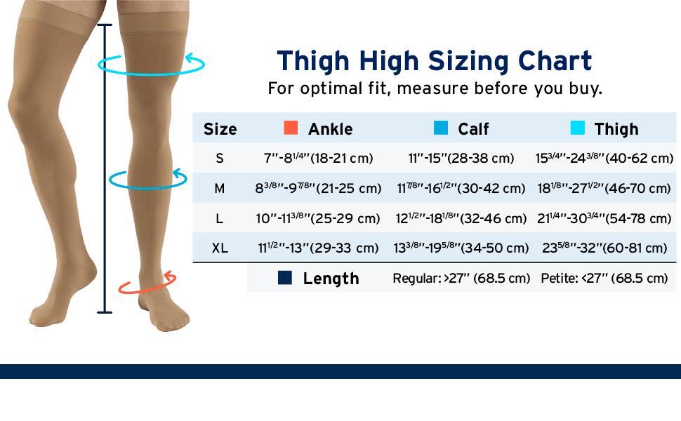 Jobst Opaque OT TB 20-30 Compression REGULAR Thigh High Stockings Size & Color