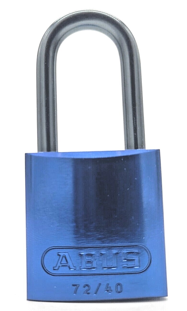 LOT OF3 BRADY 105903 72AL/40HB40 Blue Abus Aluminum Padlock Titalium Lock Body