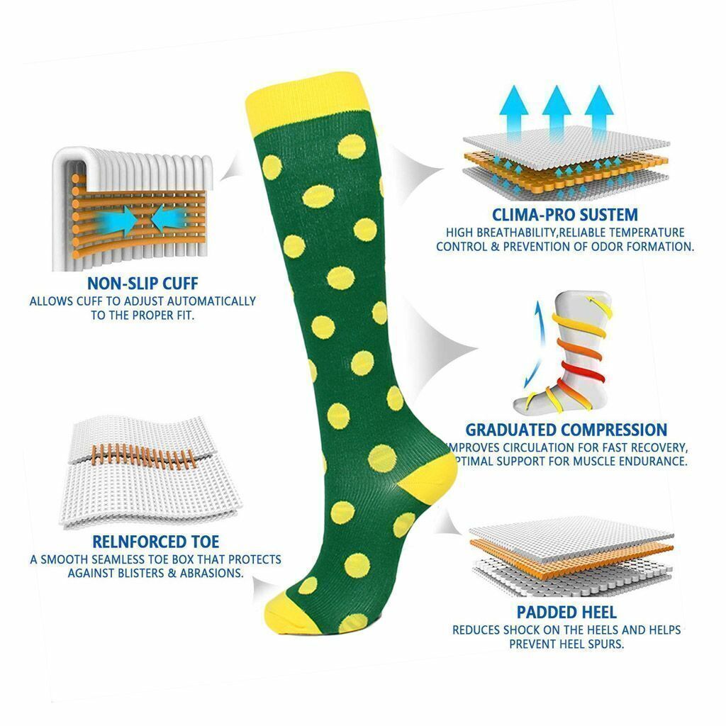 Compression Socks Stockings Womens Mens Knee Long Medical 20-30 Size S/M-L/XL US