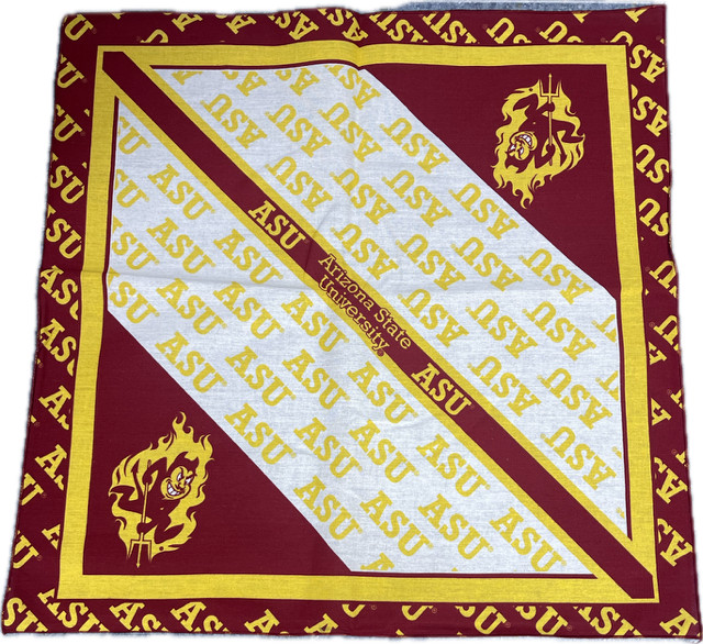 College Team Tie Bandana for NCAA NEW ASU Arizona State University NEW