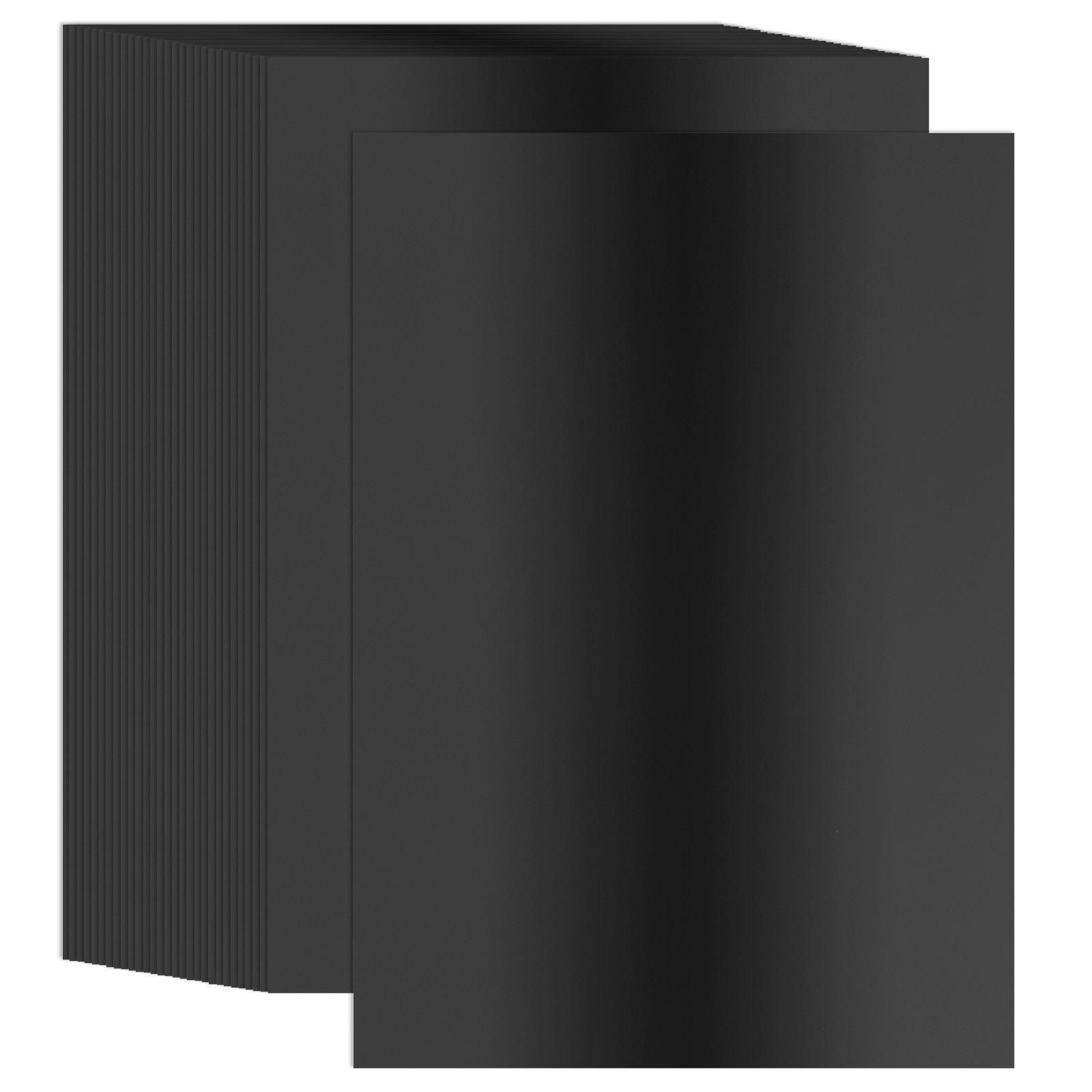 8.5x11 Inch Metallic Cardstock Paper, 30 Pcs Mirror Card Stock, Black