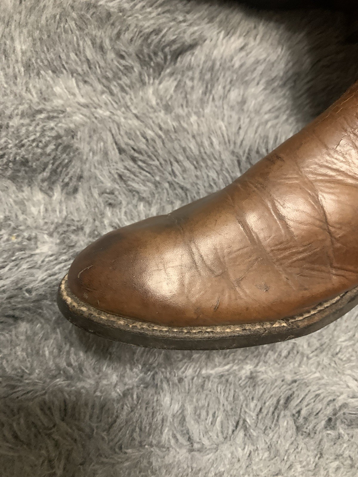 8 EE Lucchese 2000 Brown Leather Classic Cowboy Rodeo Boots