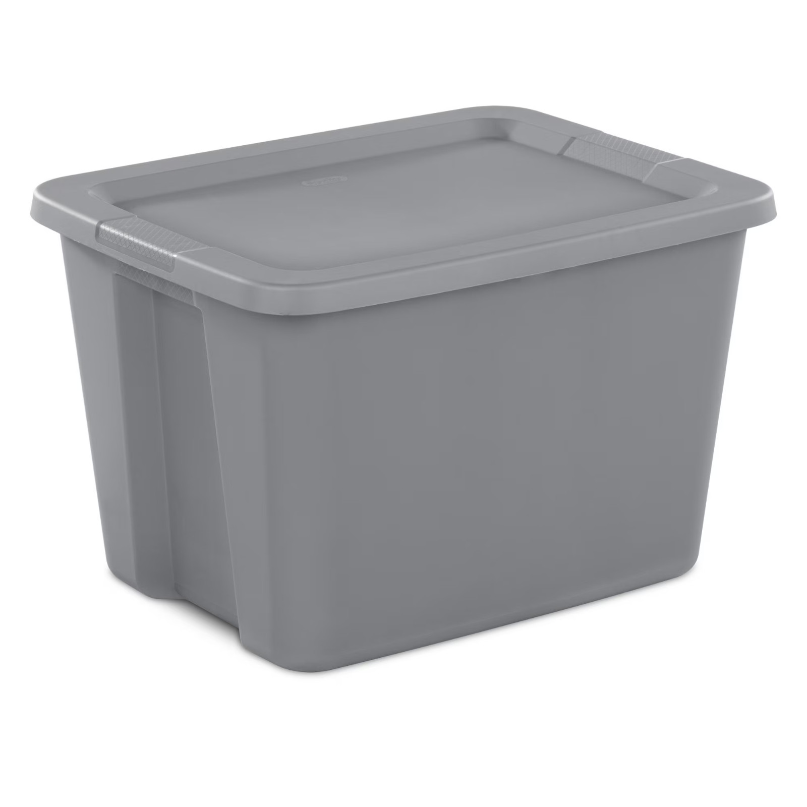 Sterilite 18 Gallon Plastic Storage Bin Container Tote Box with Lid Gray 4 Pack