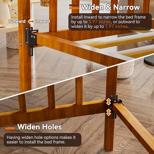 4Pcs 711 Bolt-On to Hook-On Bed Frame Conversion Brackets, Bed Frame 4 Pcs