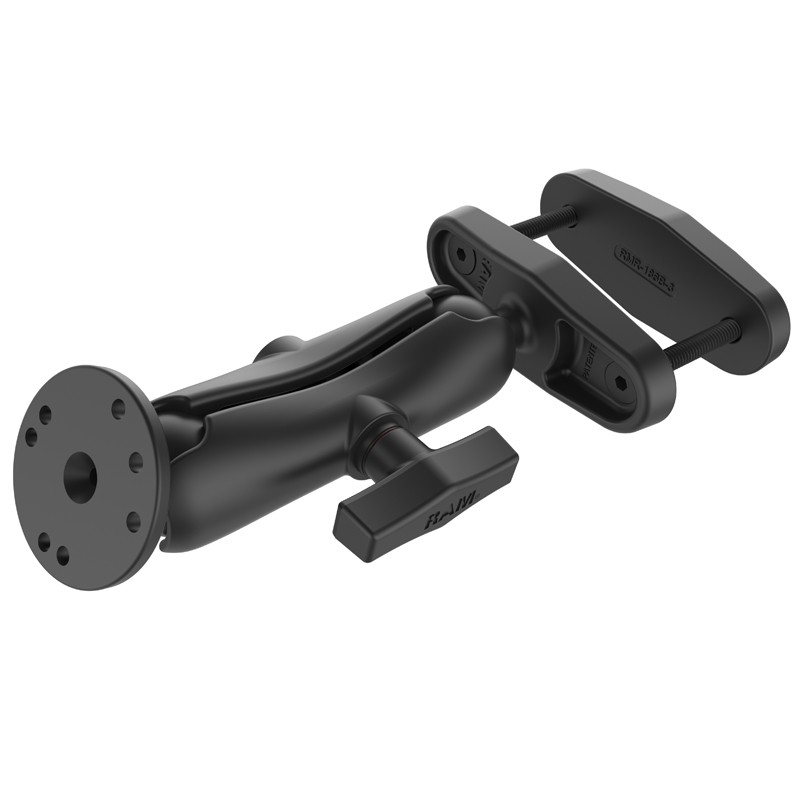 RAM Square Post 1.5" Ball Mount w/ Med Arm & Round Base For Posts up to 3" Wide