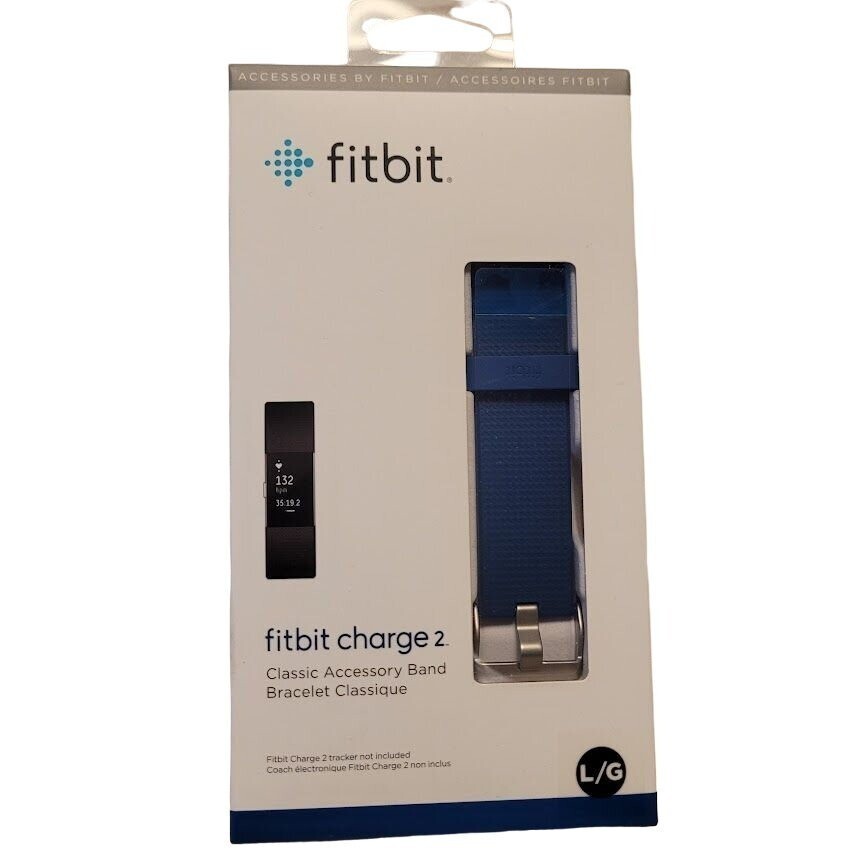 Fitbit Charge 2 Classic Accessory Band Size L Navy Blue New In Box