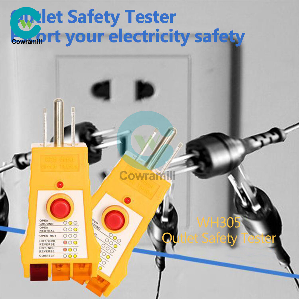 AC Electrical Outlet Receptacles Socket Tester Voltage Current Checking Tester