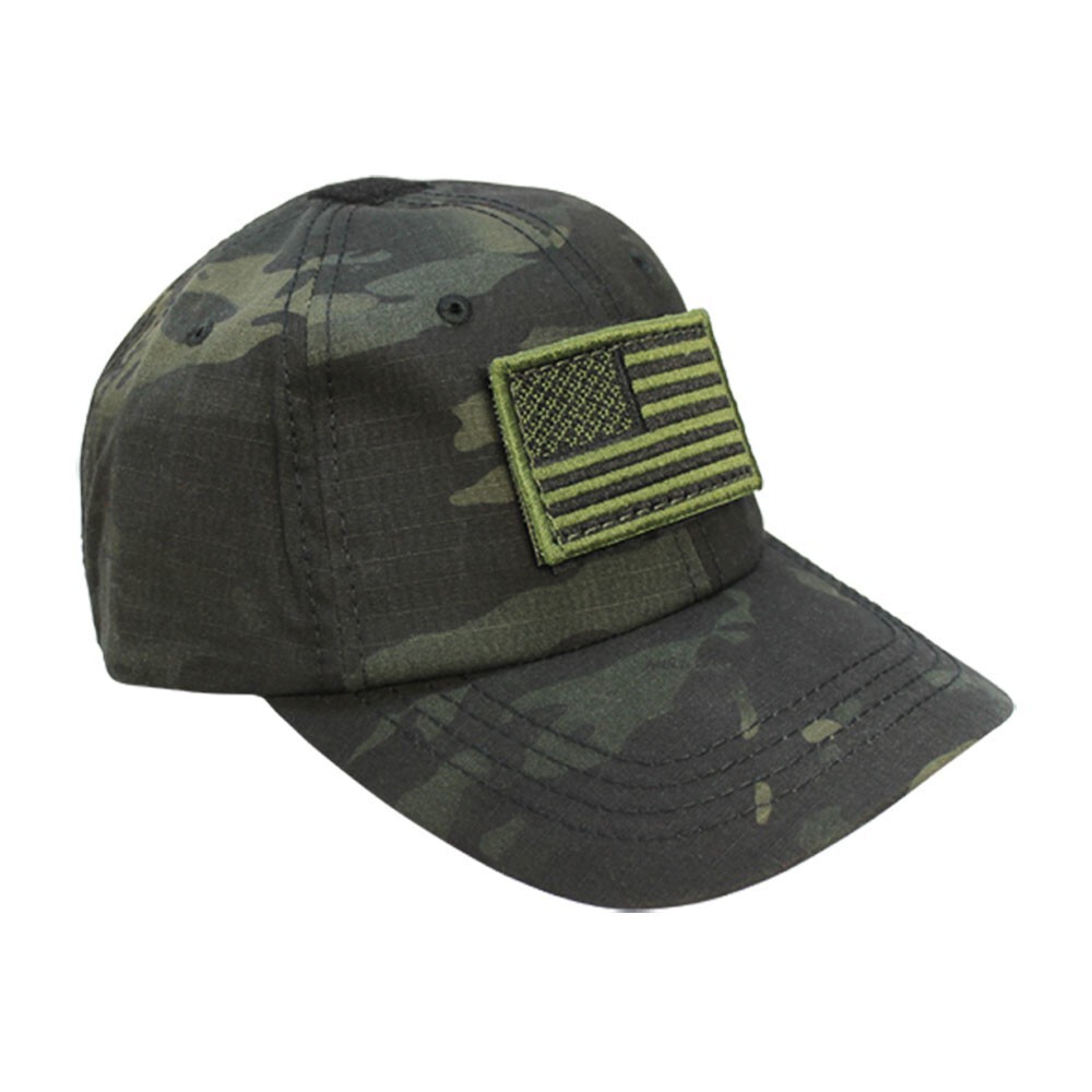 Special Force Tactical Contractor CAP HAT Removable Flag-MULTICAM BLACK