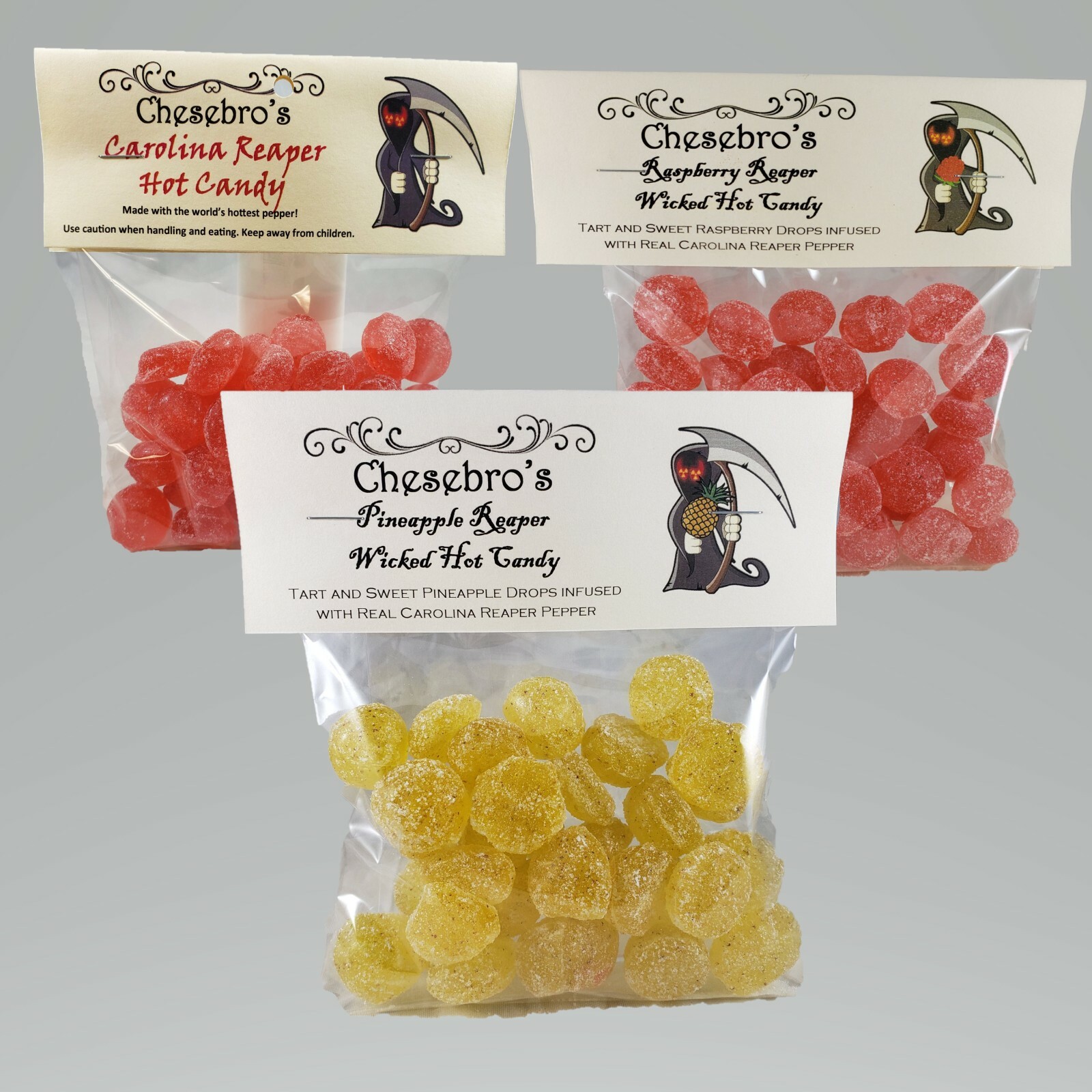 Wicked Hot Hard Candy Drops Collection Carolina Reaper 3 Pack