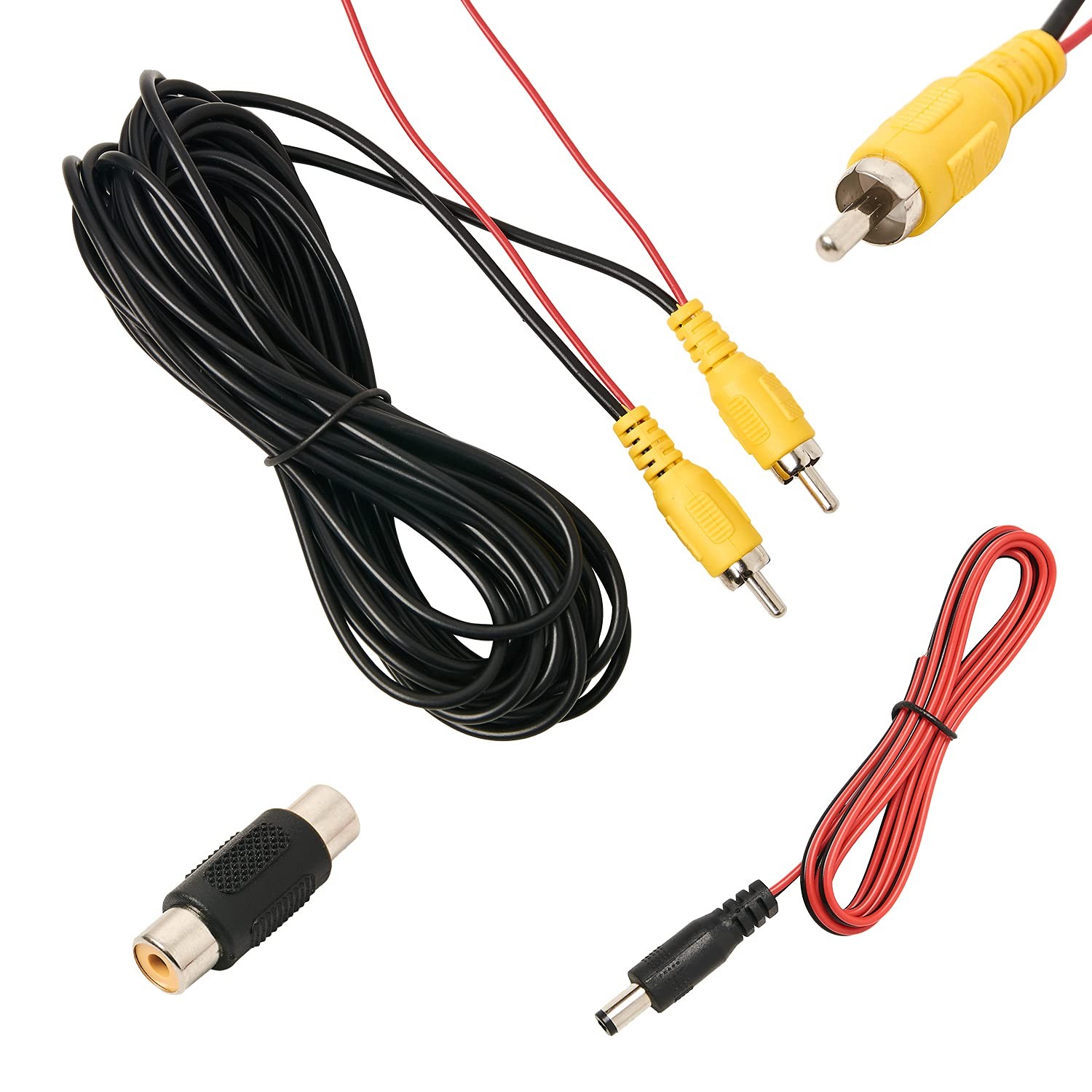 QDiShi Backup Camera RCA Video Cable, Car Reverse Rear View 19.69 ft, Yellow