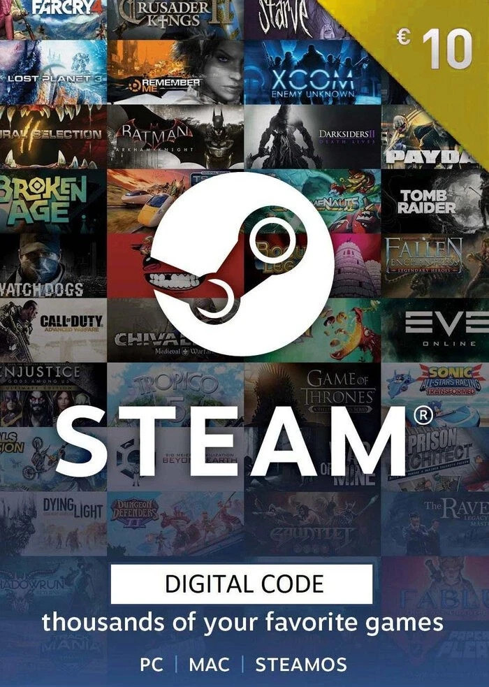 Steam Wallet Gift Card 10 USD Steam Key UNITED STATES - Digital Delivery