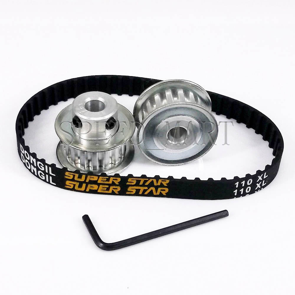 2pcs XL XL16 Timing Pulleys 16 Tooth 6mm Bore & 110XL Belt for Stepper Motor