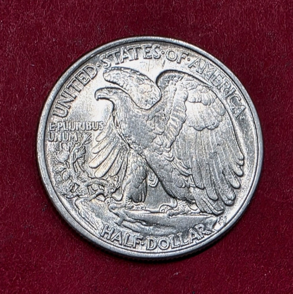 1947-P Walking Liberty Half Dollar Double Die Reverse High MS Condition.