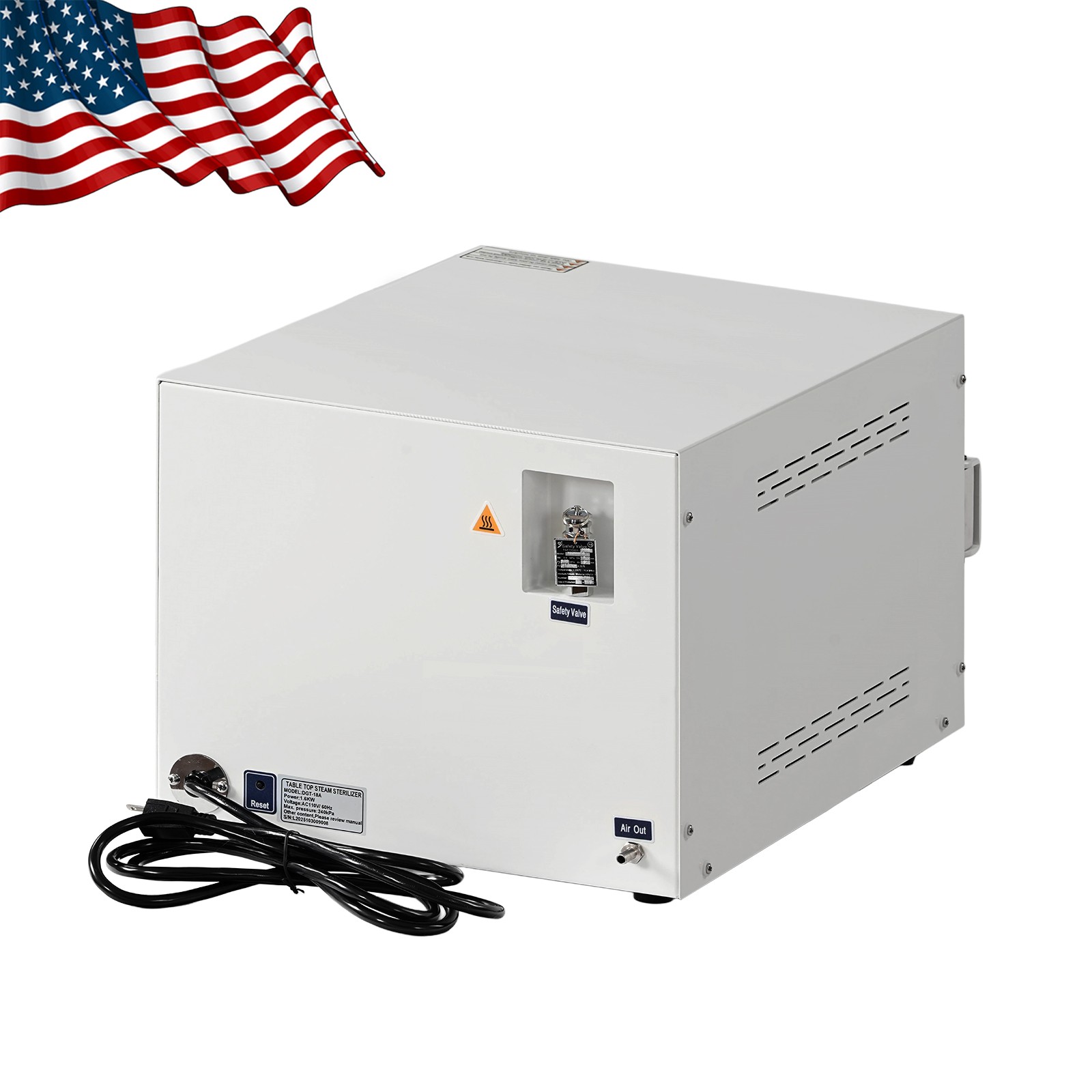 23L ClassN Dental Medical Autoclave Steam Sterilizer Equipment Sterilization US