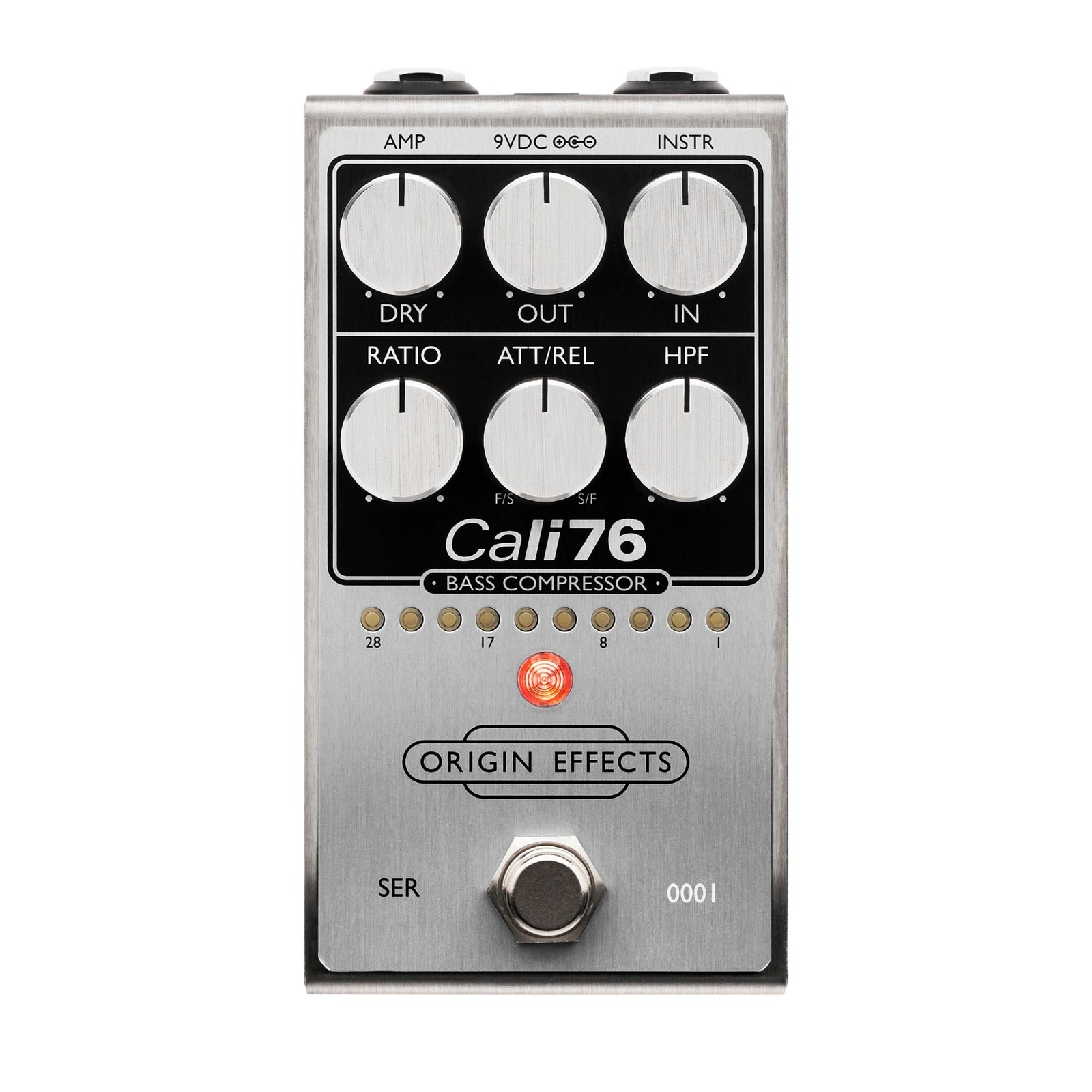 Origin Effects Cali76 Bass Compressor Bass Effects Pedal, Silver