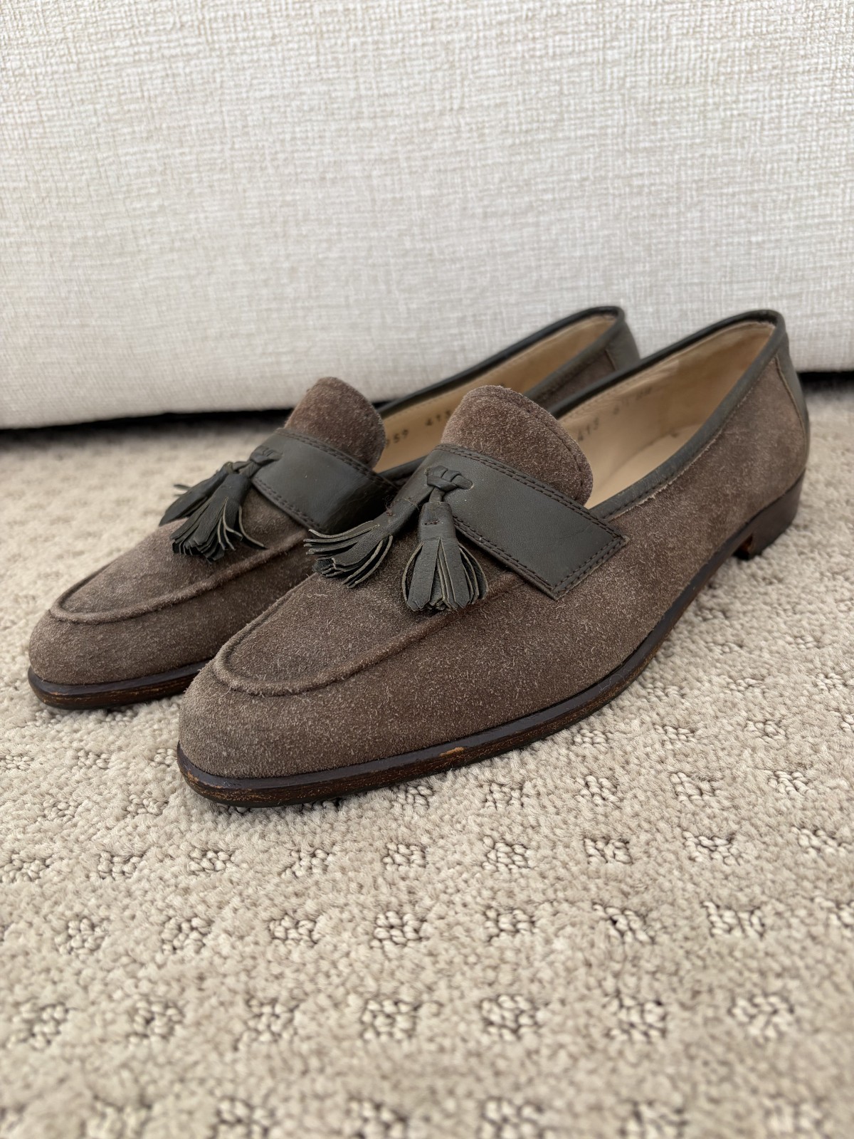 Salvatore Ferragamo Brown Suede Tassel Loafer Shoe Women’s Size 6.5 Italy Made