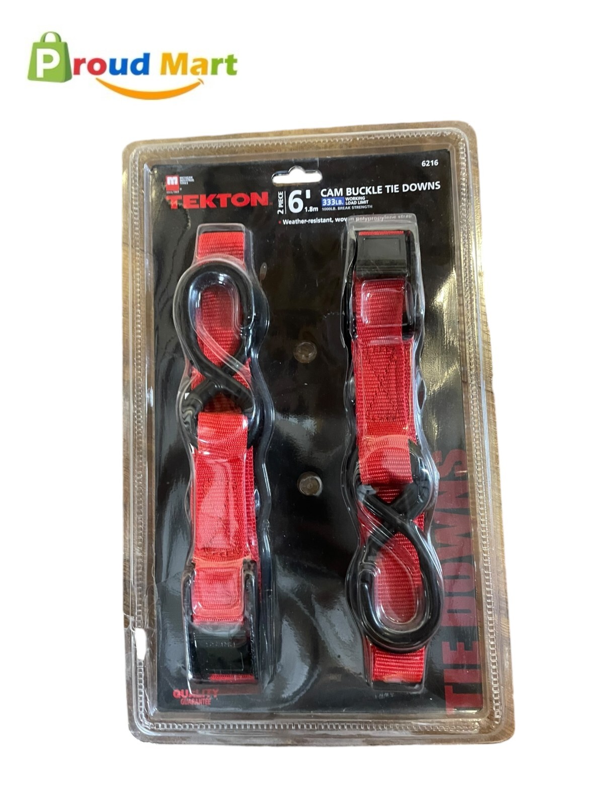 Tekton 2 Piece Red Autolock Tiedown Cam Buckle Motorcycle Straps