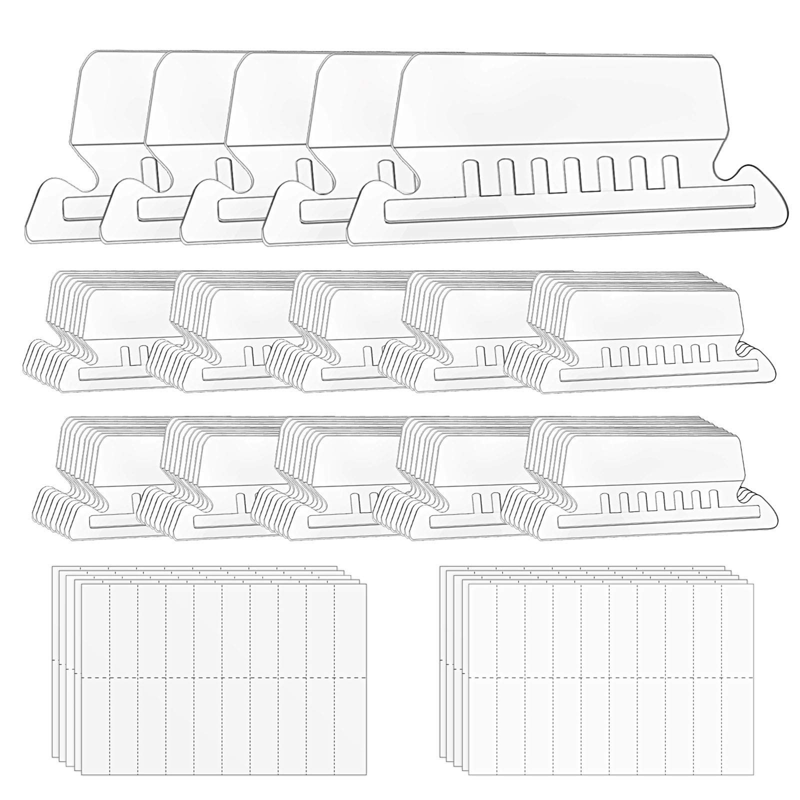 File Folder Tabs, 100+200 Sets Hanging File Folder Tabs with Inserts for Hang...