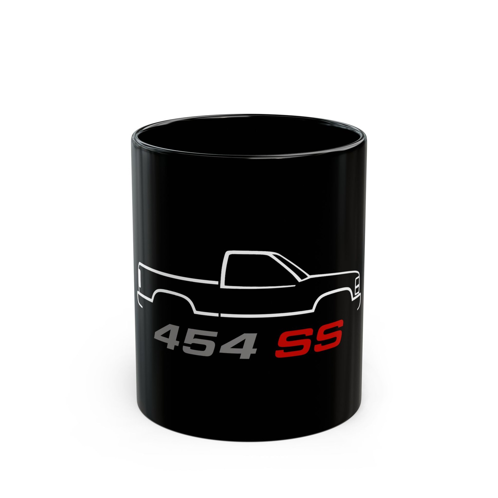 Chevy 454 SS Truck Outline Mug | OBS 1500 Minimalist Art for Classic Truck Fans