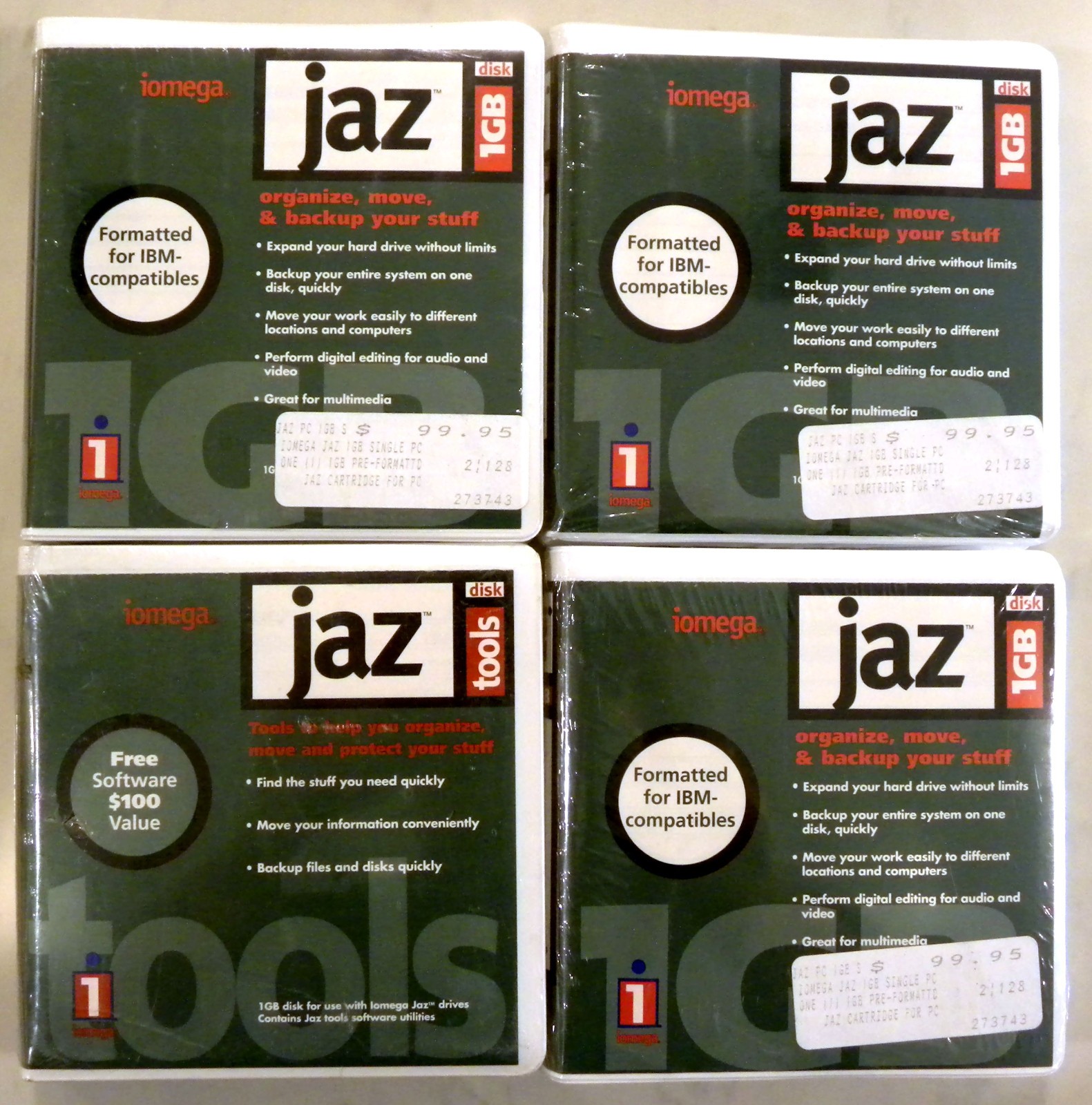 iomega JAZ NEW 1Gb Disk Cartridge IBM PC Formatted UnOpened