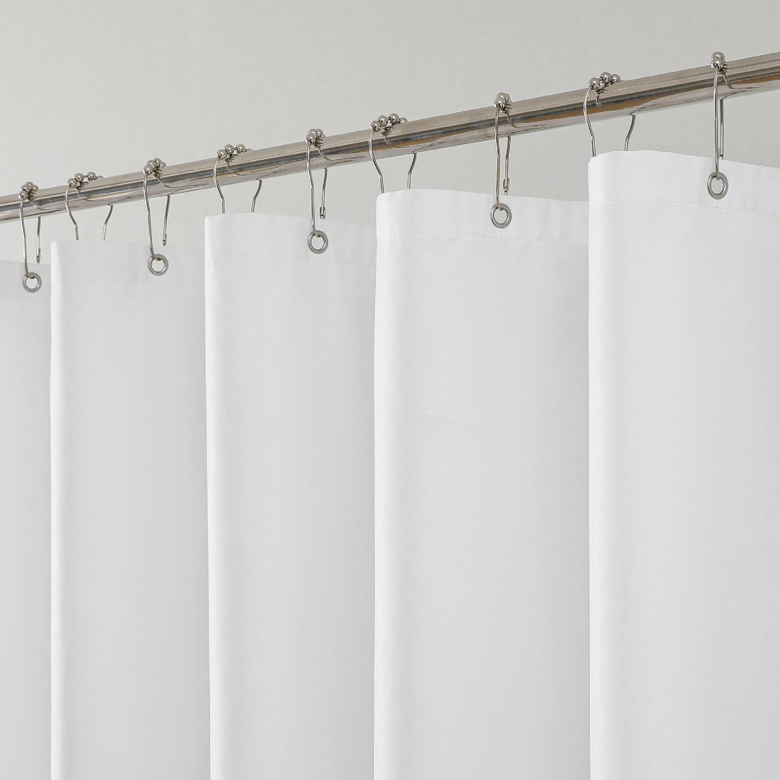 Shower Curtain Liner 72x72in Water Repellent Machine Washable White THAIGEE Size