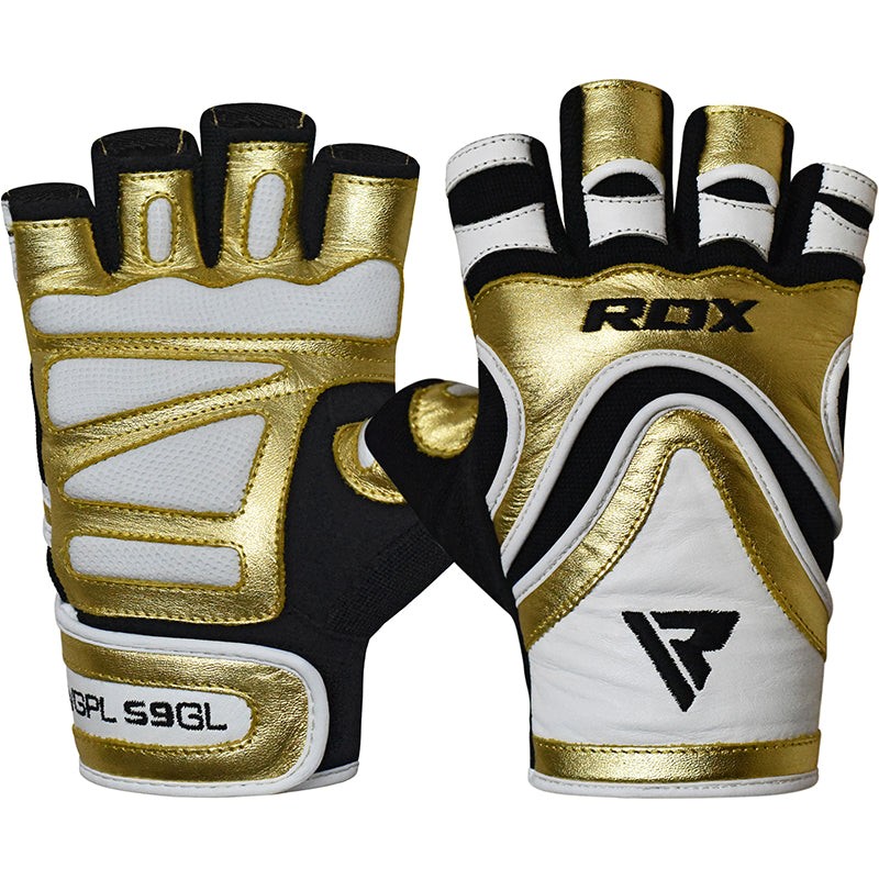 RDX Weight Lifting Gloves, Cowhide Leather with Wrist Support for Fitness & Gym