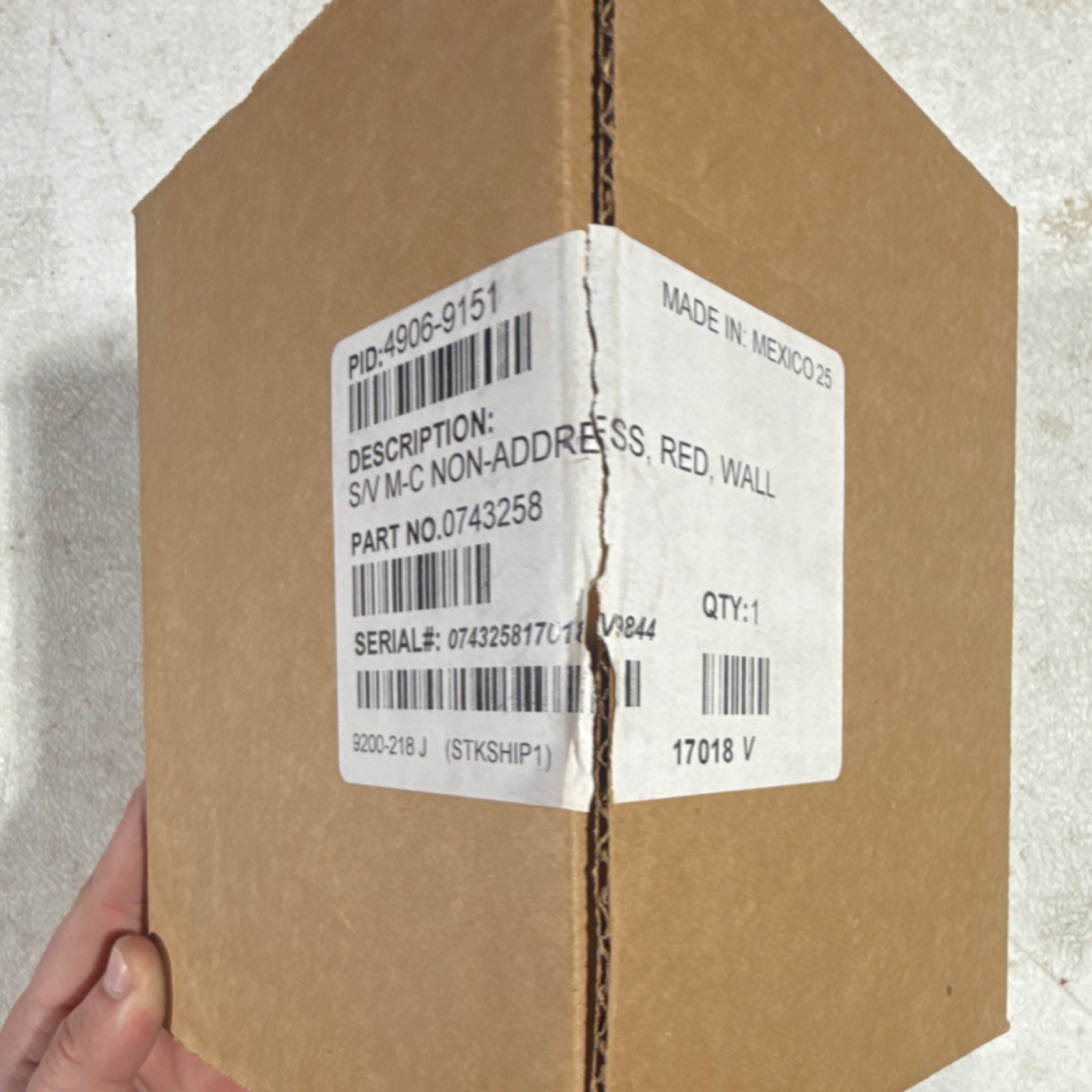 4906-9151 Wall Mount Fire Alarm Red Non-Address Type Fire Alarms MPN 0743258