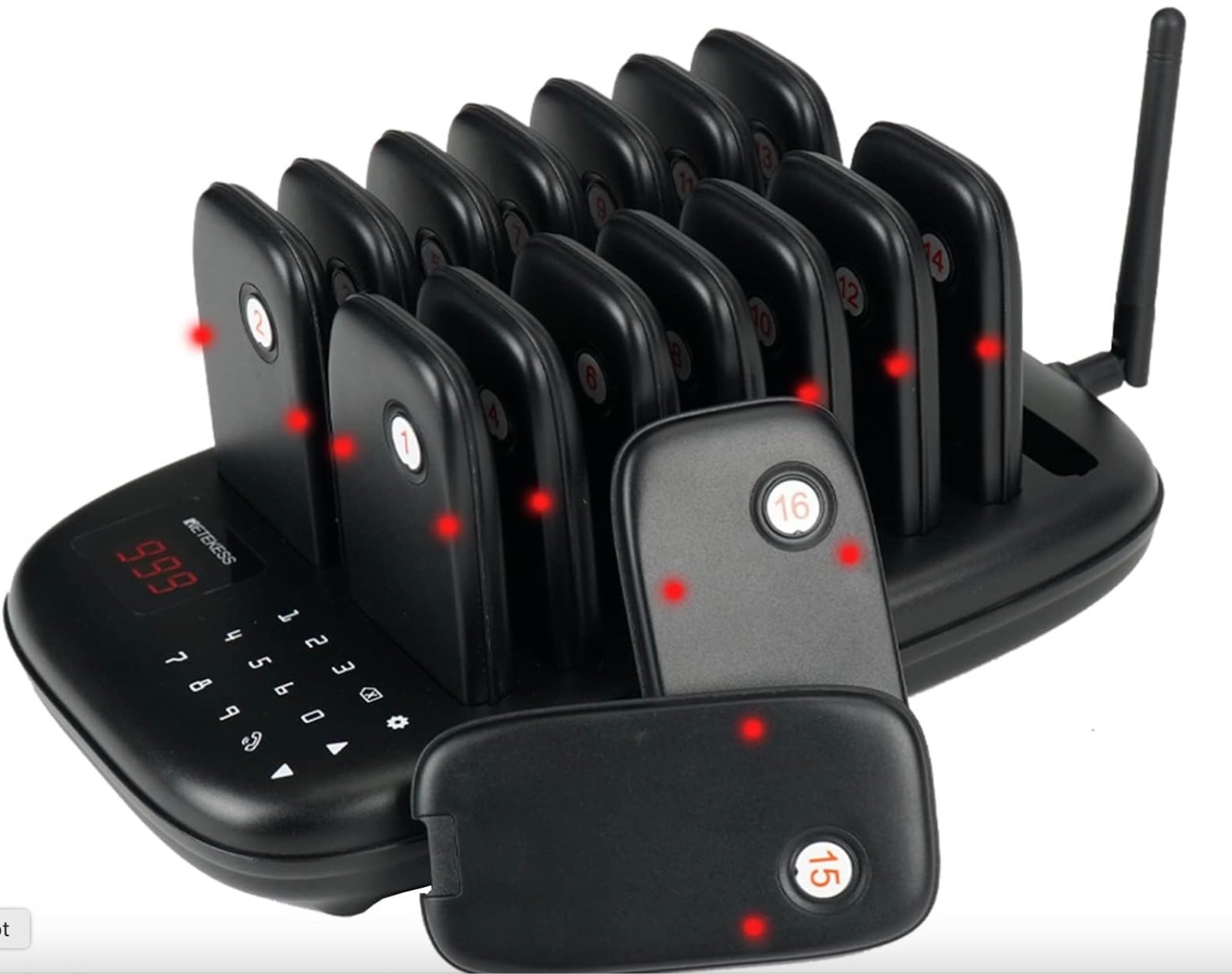 Retekess TD175 Restaurant Pager System Queuing 16 Buzzers Food Truck Cafe Club