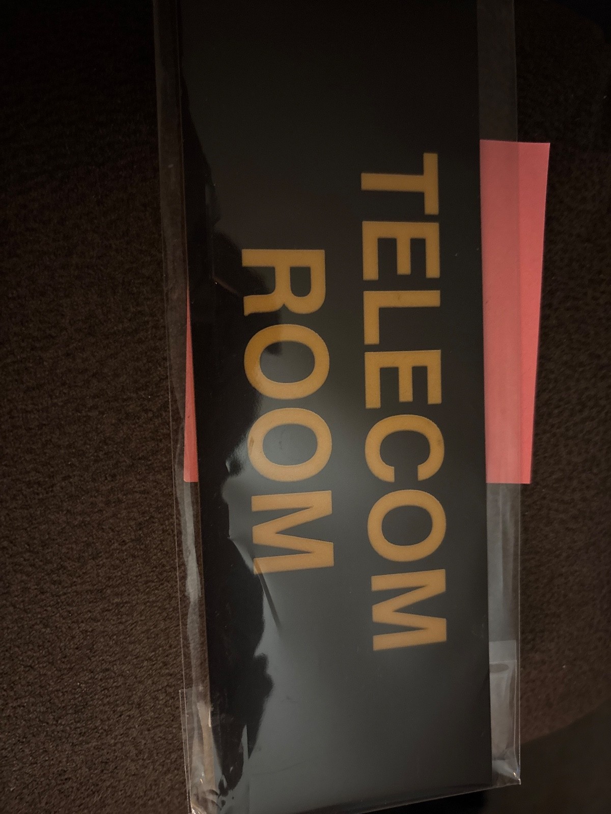Telecom Room Sign | Easy No-Tool Installation | Powerful Foam
