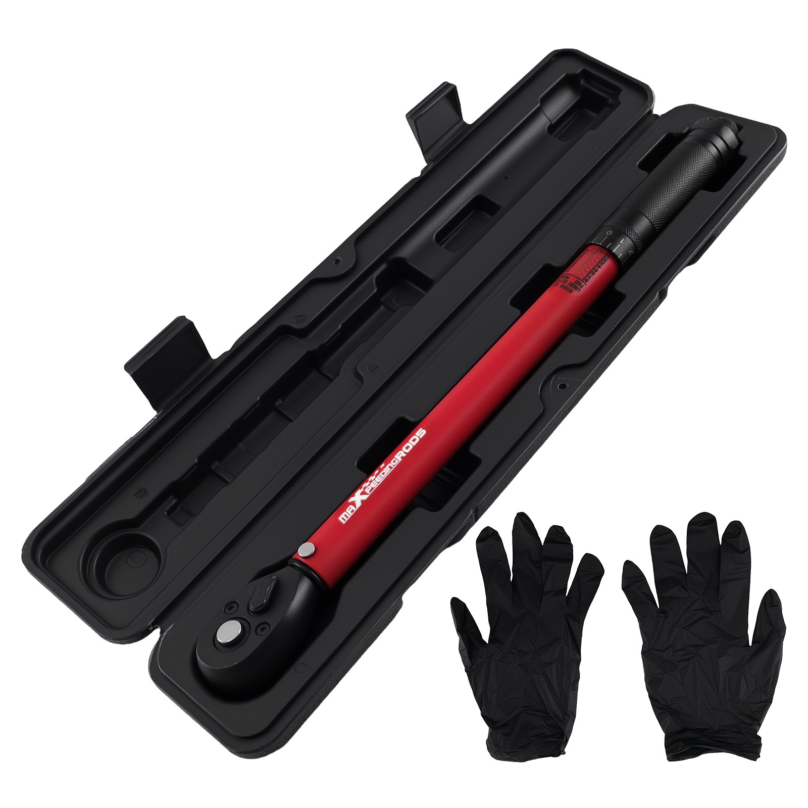 NEW 3/8" Click Torque Wrench Kit 72T Gear 10-80 Ft-Lb with Extensions & Storage