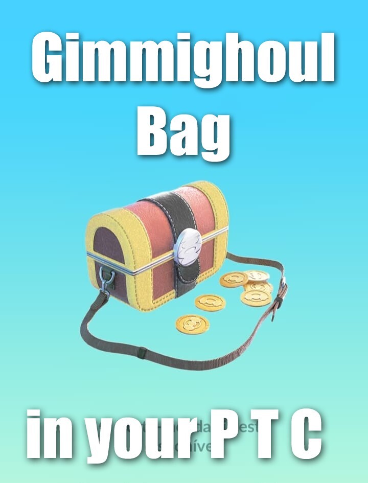 Gimmighoul BAG  pokemon GO - READ Description