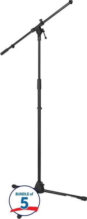 Gator Tripod Boom Microphone Stand - Black (5 Pack)