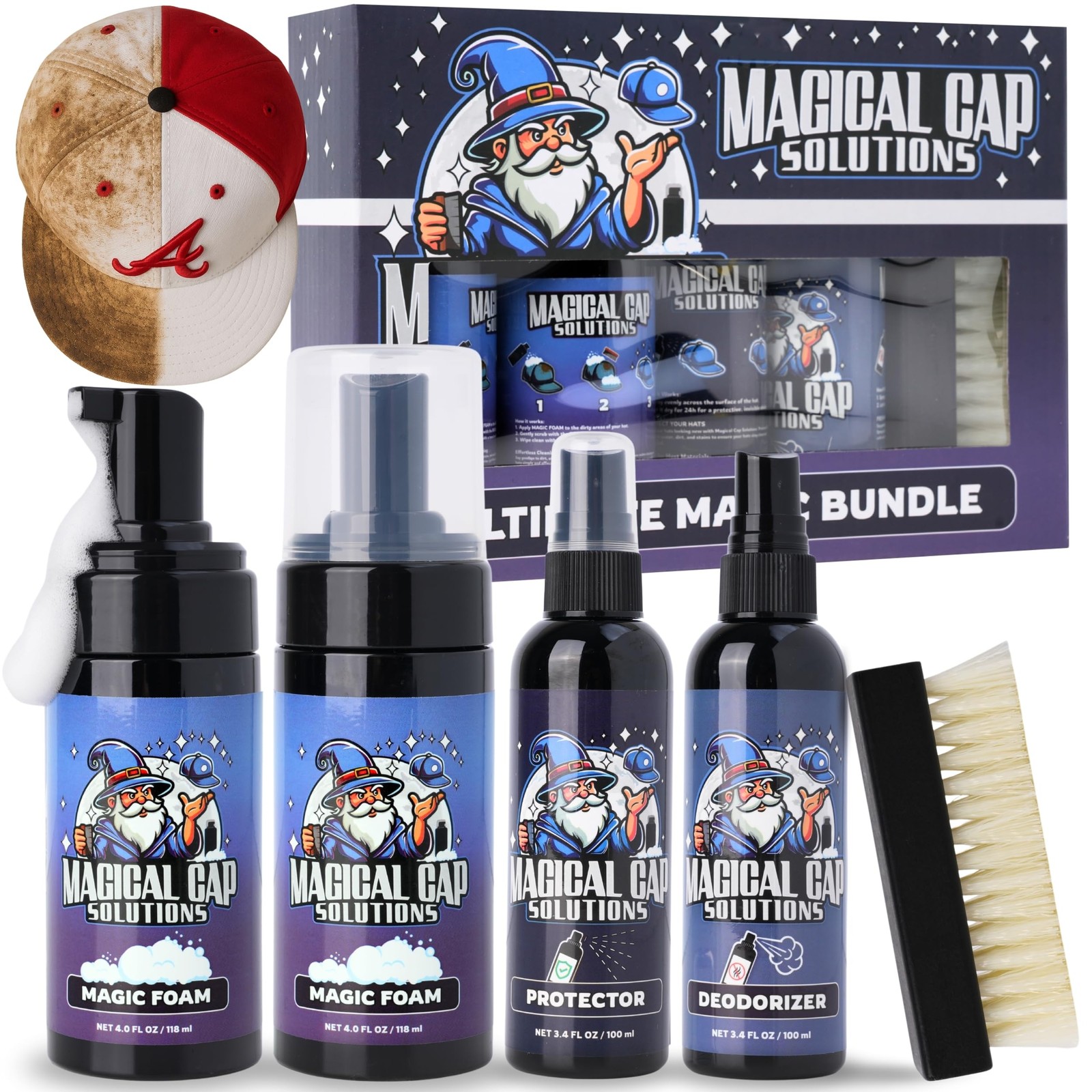 Hat Cleaning Kit – Foam and Brush for Effective Headwear Care