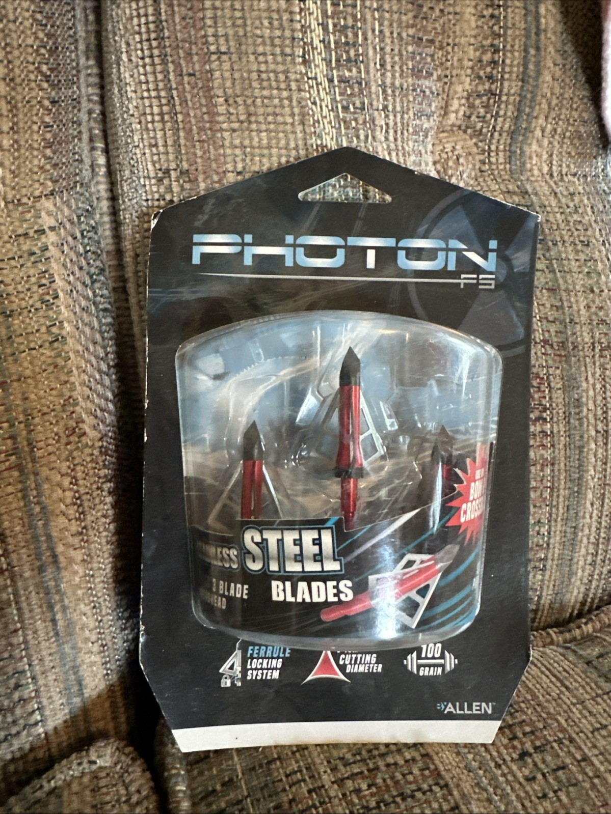 Allen Photon Stainless Steel Broadhead Blades 3 Pack for Bow & Crossbow