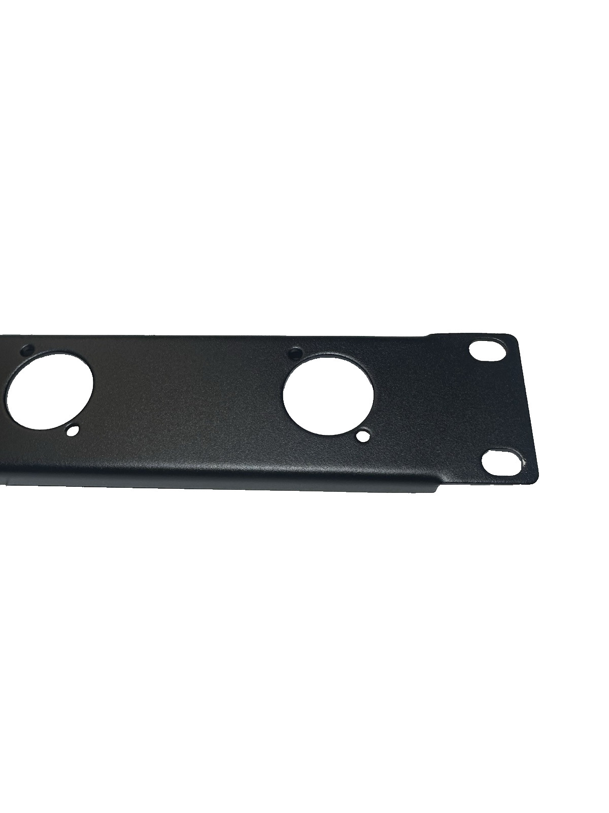 1U Space Black Heavy Duty Rack Case Panel w/ 6 XLR "D" Cutouts 19" X 1.75"