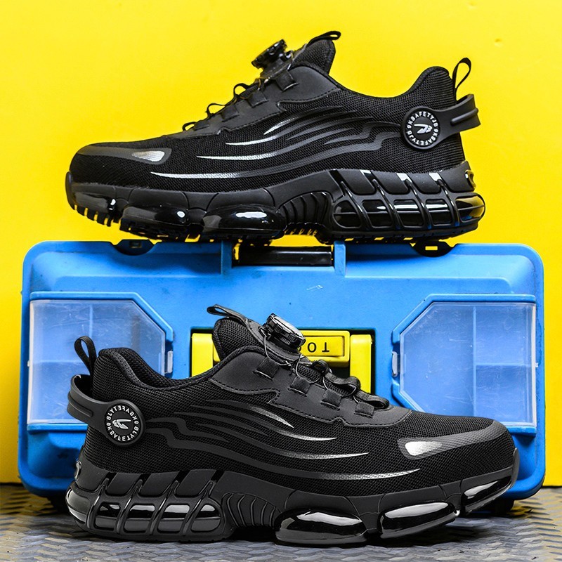 Fashion Lightweight Safety Shoes Men Breathable Work Shoes Steel Toe Sneakers
