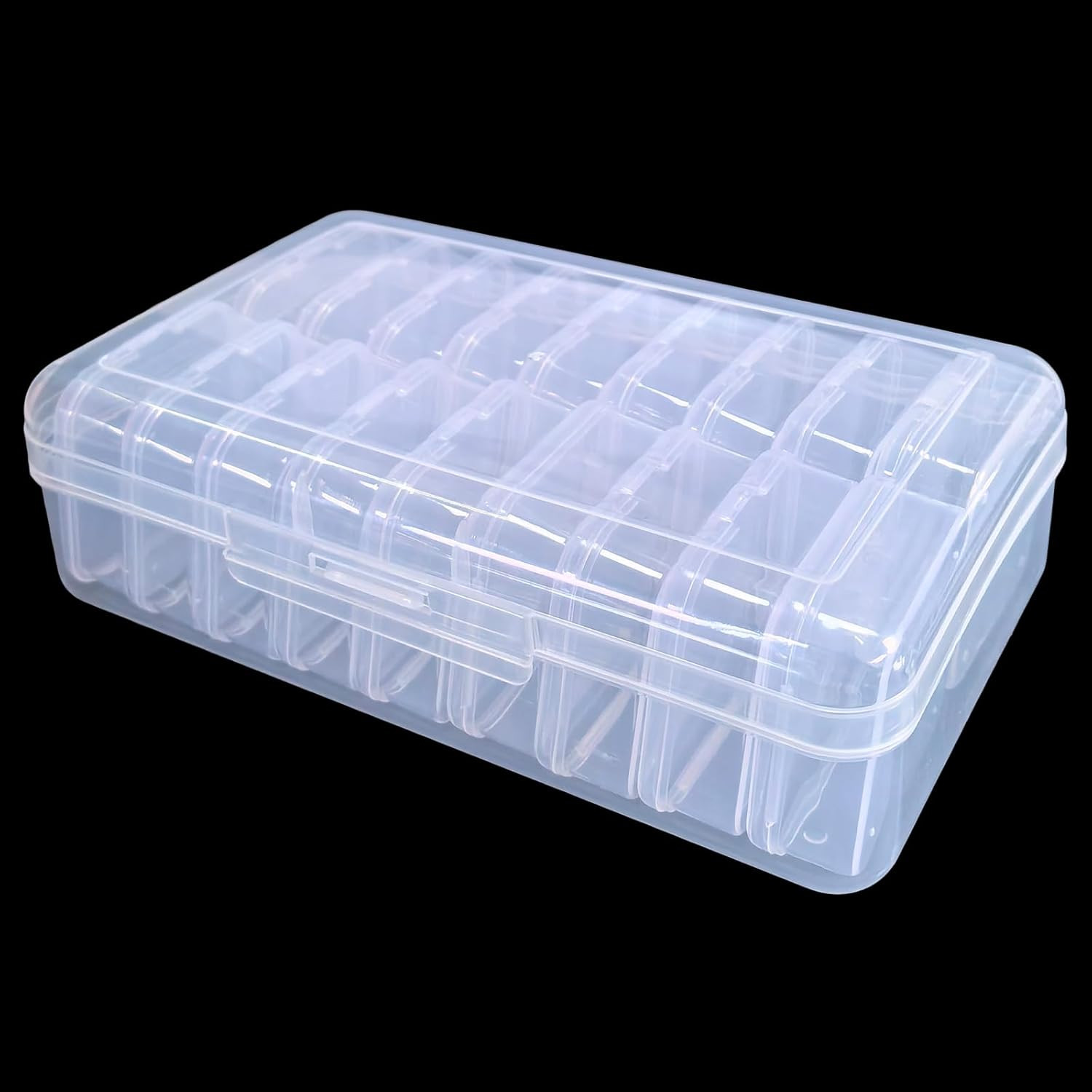 Small Bead Organizers, 19 Pieces Plastic Storage Cases Mini Clear Bead Storage C