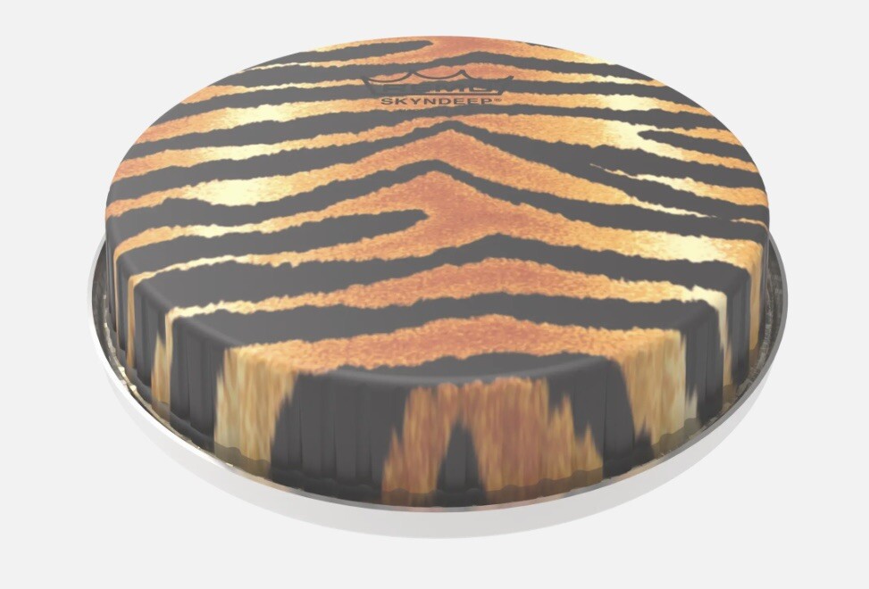 Bongo Drumhead, Symmetry 8.5/8” SKYNDEEP TIGER STRIPE GRAPHIC. M6-R850-S5-SD007