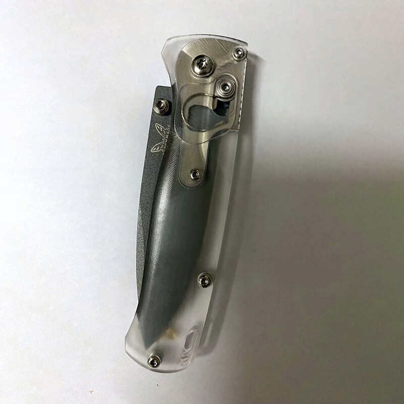 1 Pair Transparent Acrylic Knife Handle Scale For Benchmade Bugout 535 Knives