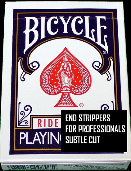 END STRIPPERS - BLUE BACK BICYCLE - SUBTLE CUT FOR PRO MAGICIANS