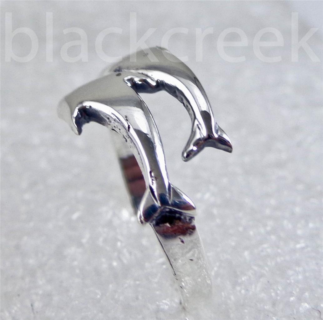 925 Sterling Silver ~ Two Dolphins ~ Adjustable ~ Toe Ring