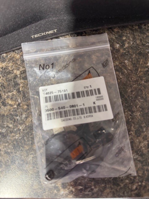 Kioti BRAND NEW 2PK T4625-75191 Ignition Key CK20 CK25 CK27 CK30 DS4510 KIO1