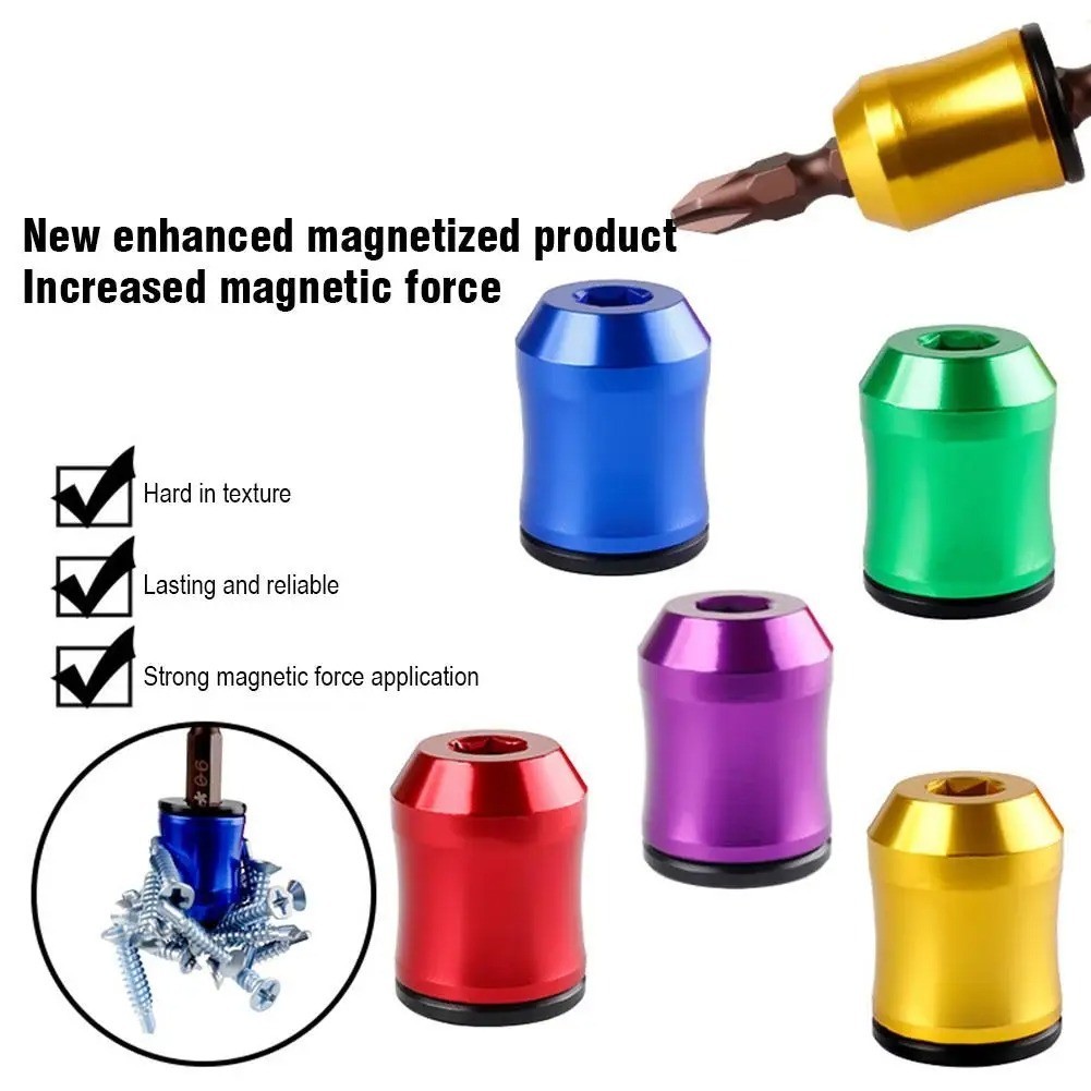 5pcs Strong Magnetic Screw Ring: 1/4 Inch/ 6.35 mm Universal Magnetic Screw Hold