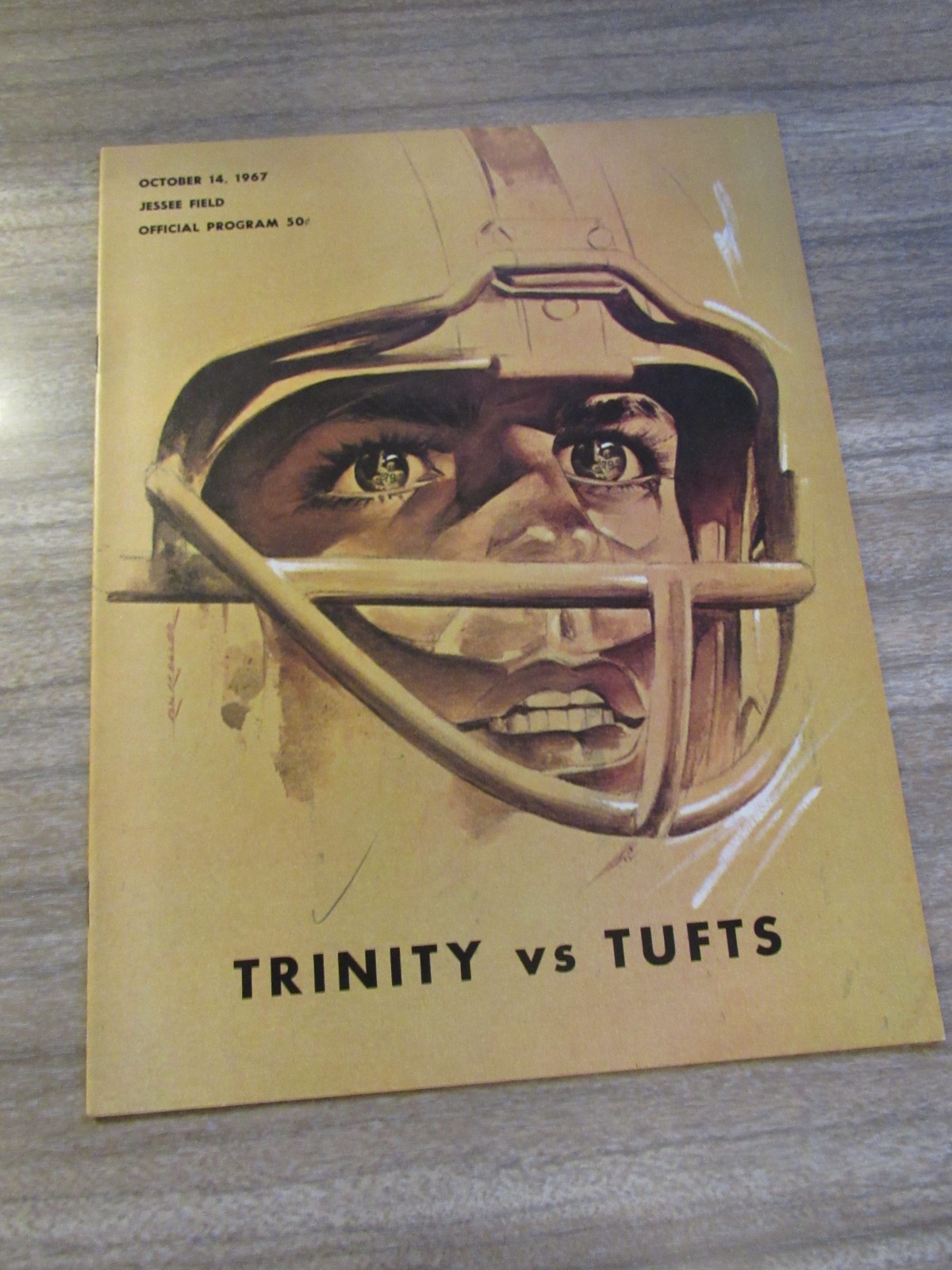 1967 Football Program Trinity Hilltoppers vs. Tufts