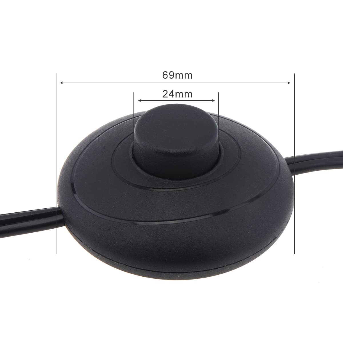 6Ft Floor Foot Pedal Push Switch Inline Lamp Light On/Off Control with Wire Plug