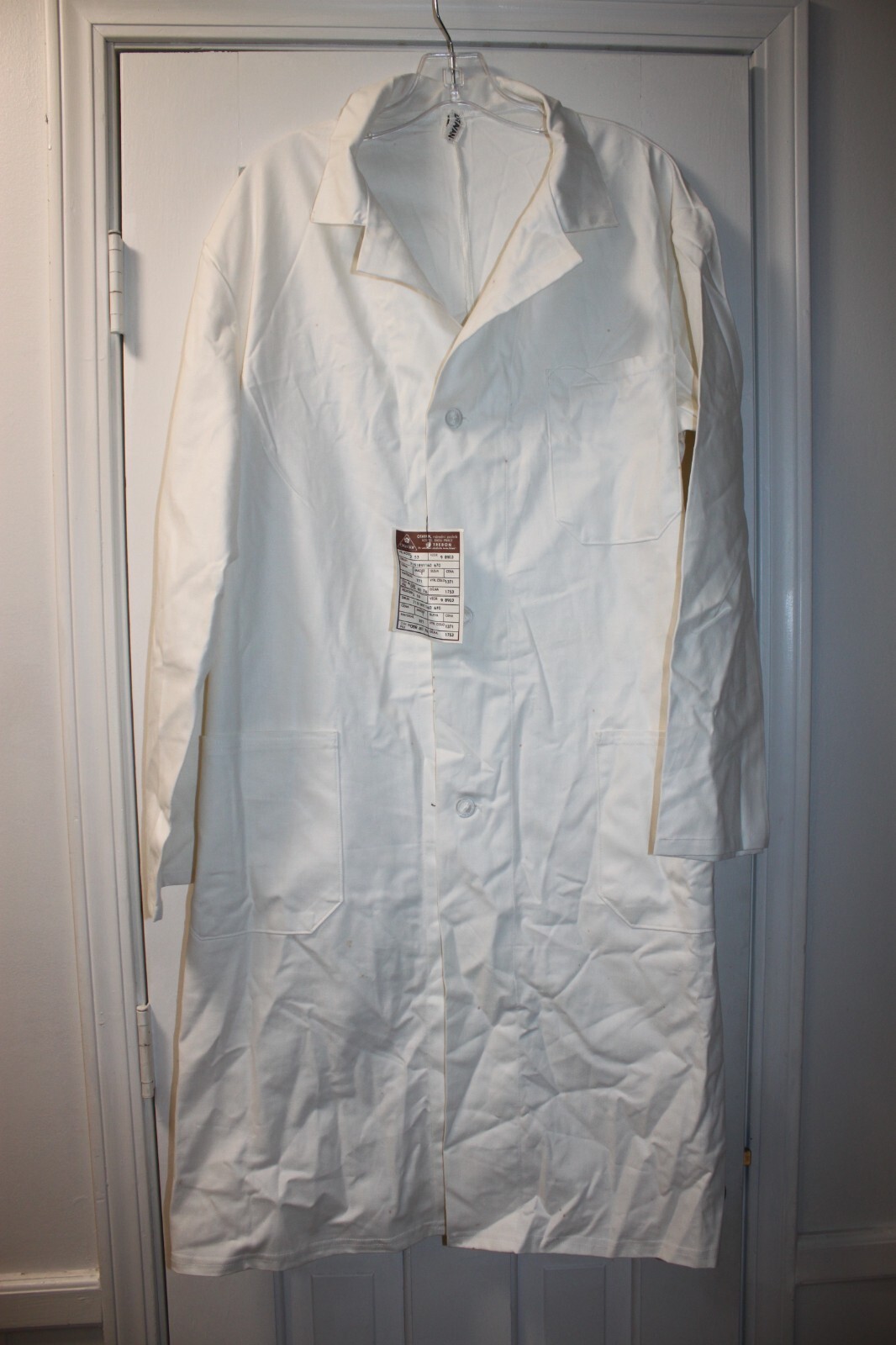 Dutch Euro Military Physicians Coat White Lab Scientist Doctor Uniform Size 48