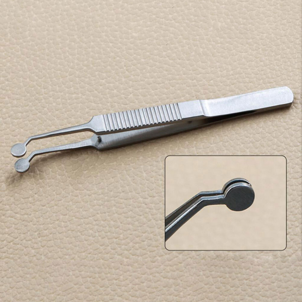 Stainless Steel Meibomian Gland Expressor Forceps -High Precision Tweezer Tool
