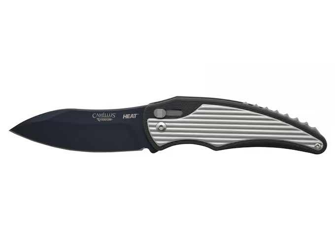 Camillus Heat Folding Drop Point Knife, Silver - CAM-19167